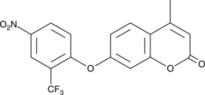 4-Methyl-7-<wbr/>(4-nitro-2-<wbr/>(trifluoro<wbr/>methyl)<wbr/>phenoxy)-2H-<wbr/>chromen-2-one